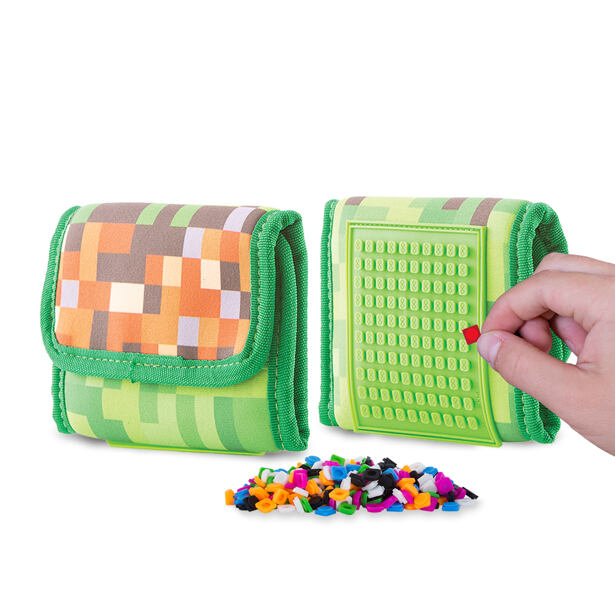 PIXIE CREW šedá peněženka pro hráče MINECRAFT