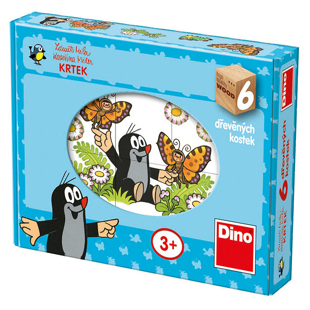 Dino Kostky Veselý krtek 6 kostek
