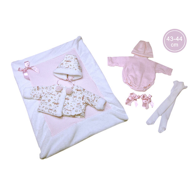 Llorens M844-38 oblečenie pre bábiku bábätko NEW BORN veľkosti 43-44 cm