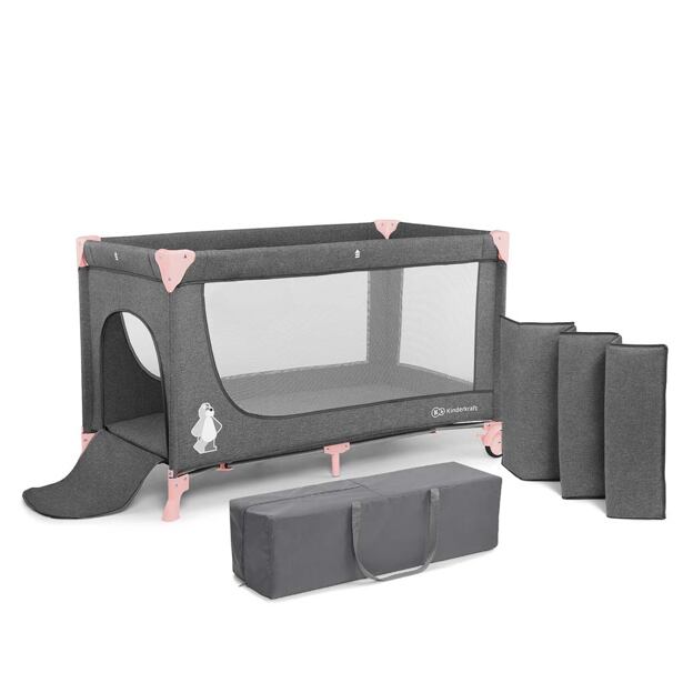 Kinderkraft Postieľka cestovná Joy Pink 2019