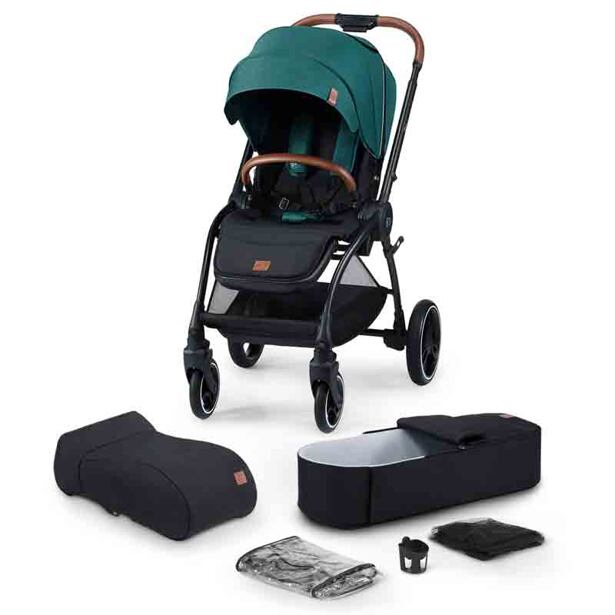 KINDERKRAFT Kočík športový Evolution Cocoon 2v1 Midnight Green