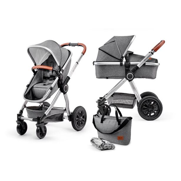 KINDERKRAFT Kombinovaný kočík 2v1 Veo – Grey