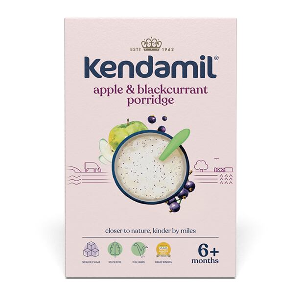 Kendamil Mléčná kaše s černým rybízem a jablky (150 g)