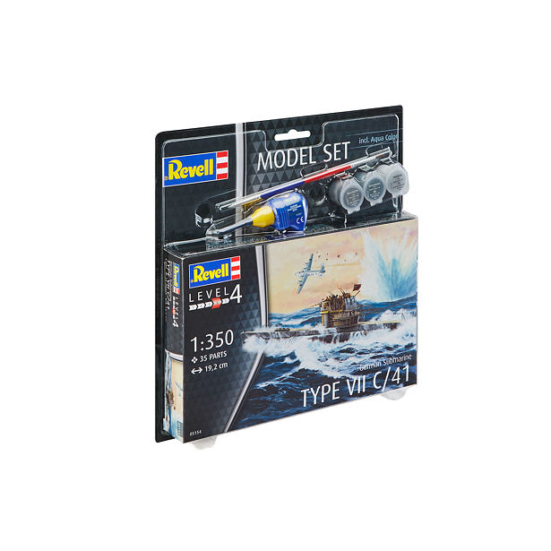 ModelSet ponorka 65154 - German Submarine Type VII C/41 (1:350)