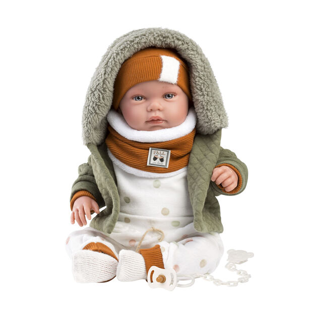 Llorens 84465 NEW BORN - realistická bábika bábätko so zvukmi a mäkkým látkovým telom - 44 cm