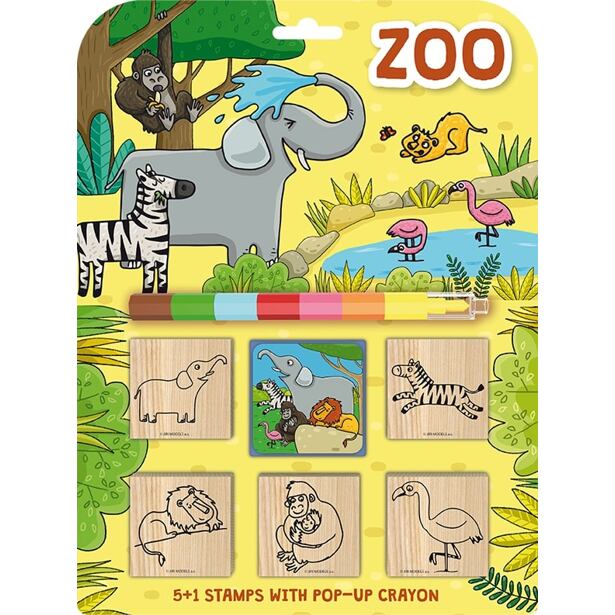 Jiri Models Pečiatky 5+1 s voskovkou - ZOO