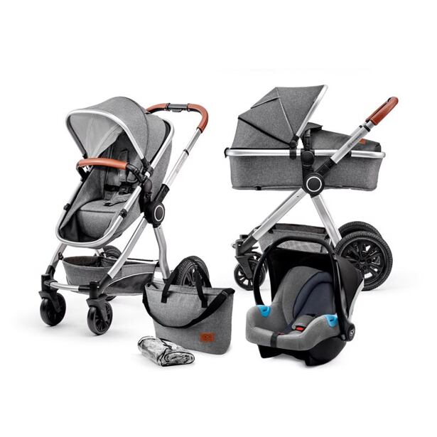 KINDERKRAFT Kočík kombinovaný Veo grey 3v1 Kinderkraft