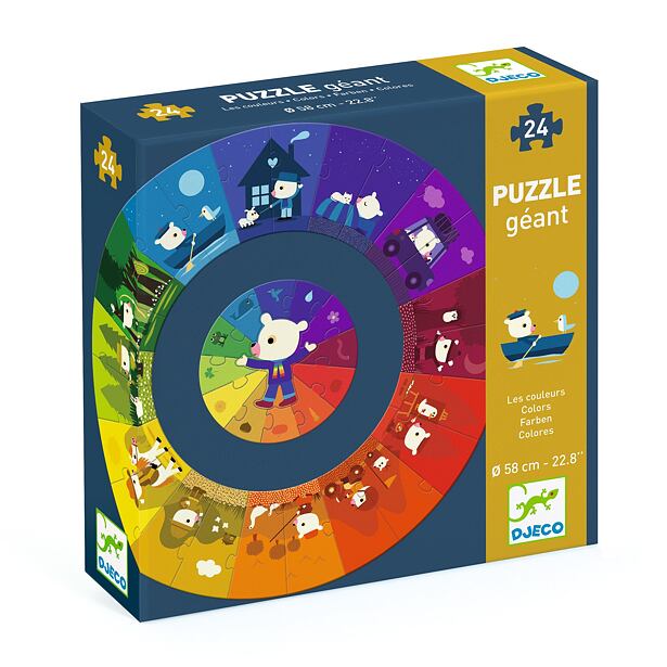 DJECO Velké kruhové puzzle - barvy