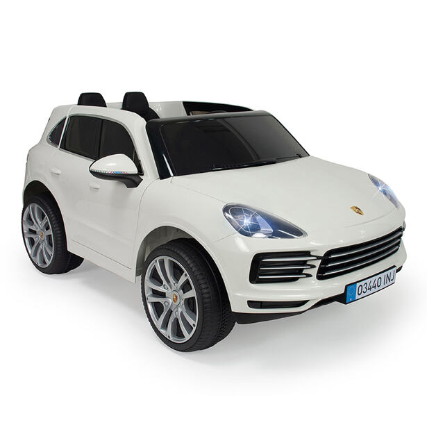 INJUSA 719 Detské dvojmiestne elektrické vozidlo PORSCHE CAYENNE S 12V R/C biele