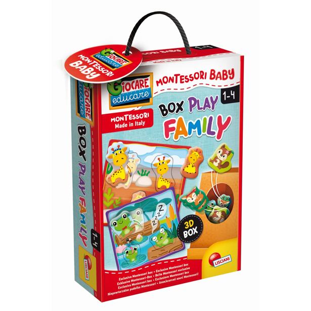 Lisciani MONTESSORI BABY BOX PLAY FAMILY - Vkládačka mláďátka