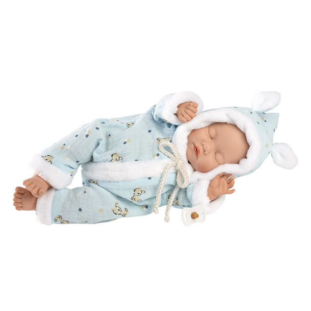 Llorens LITTLE BABY - spiaca realistická bábika bábätko s mäkkým látkovým telom - 32 cm