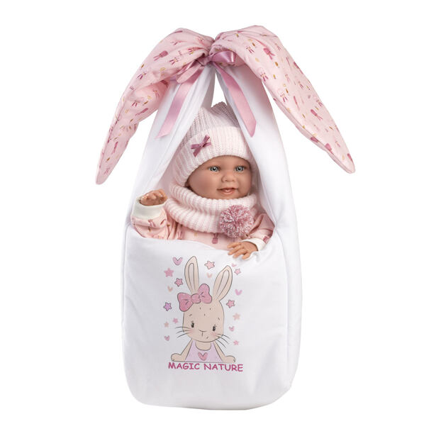 Llorens 73902 NEW BORN DIEVČATKO - realistická bábika bábätko s celovinylovým telom - 40 cm