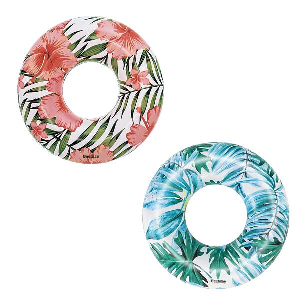 Bestway Nafukovací kruh - Tropical, palmy, 2 druhy, priemer 119cm