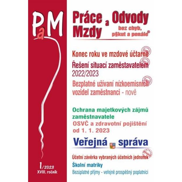 PaM 1/2023 Povinnosti mzdové účetní na konci roku