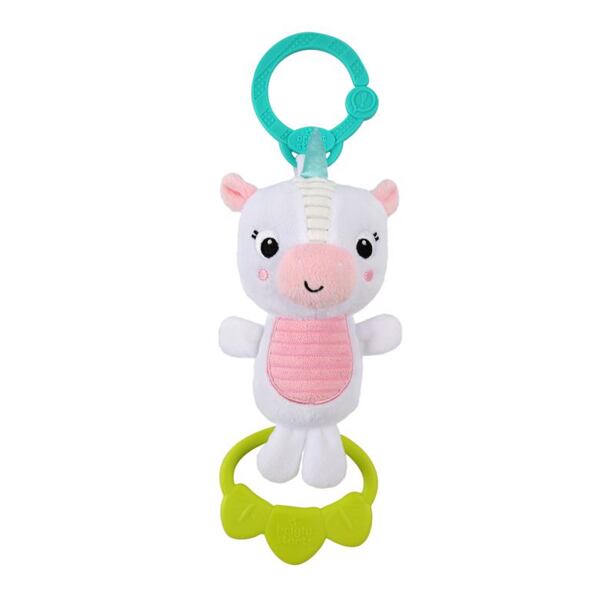 BRIGHT STARTS Hračka s melódiou na C krúžku Tug Tunes jednorožec 0 m+
