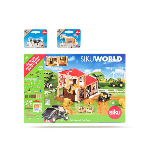 SIKU World - farma, 2 kone a 2 kravy