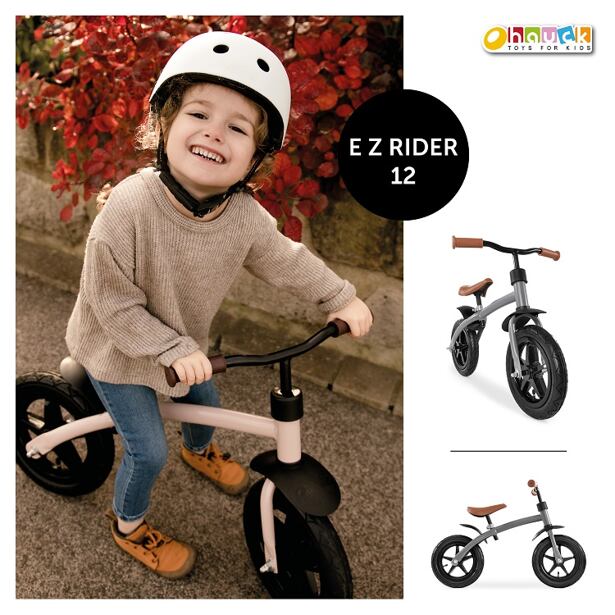 Dětské odrážedlo EZ Rider Air 12 Matt Grey