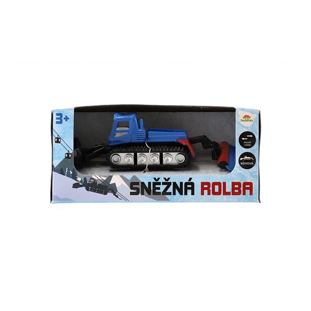 Teddies Snežná rolba kov/plast 12cm na voľný chod v krabičke 14x6x8cm
