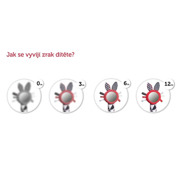 Canpol babies Kontrastní míček s chrastítkem SENSORY 