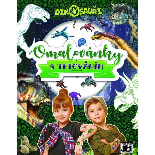 JIRI MODELS Omalovánky s tetováním Dinosauři