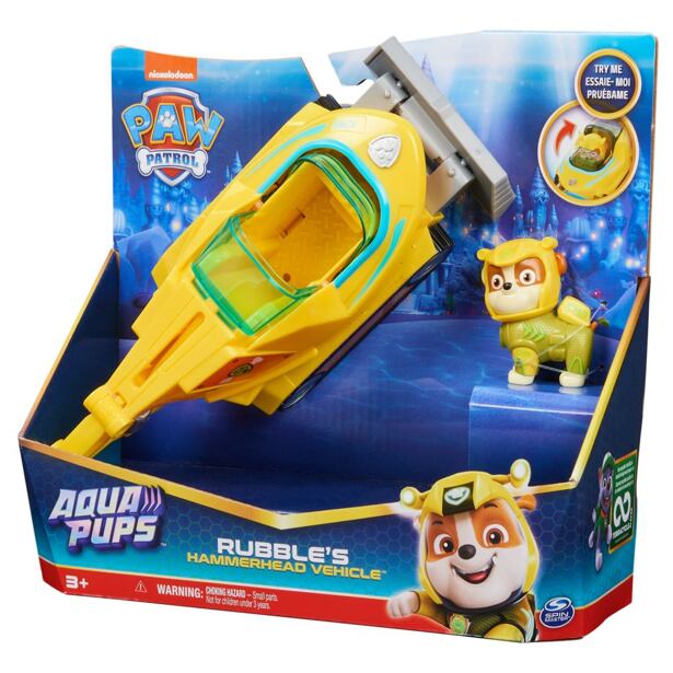Spin Master PAW PATROL AQUA VOZIDLÁ S FIGÚRKOU RUBBLE