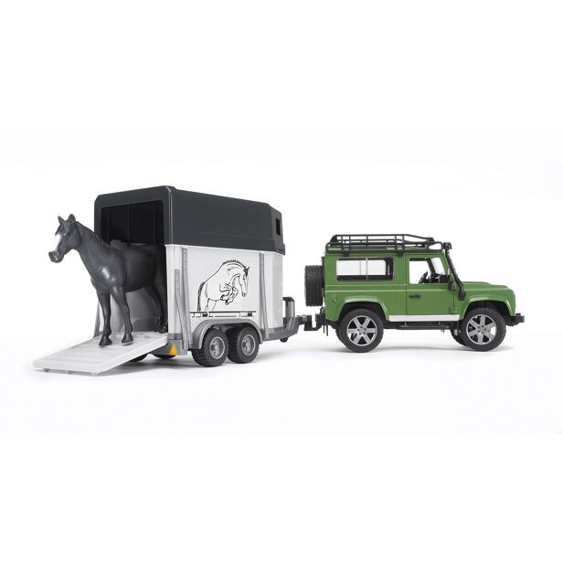 Bruder LAND ROVER s přepravníkem na koně
