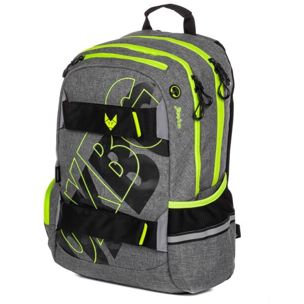 Karton P+P Študentský batoh - OXY Sport GREY LINE green
