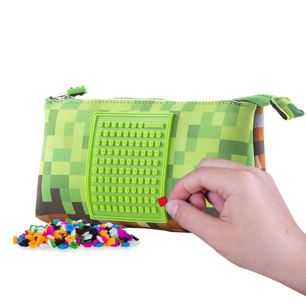 PIXIE CREW zelená kapsa/ etue pro hráče MINECRAFT malý panel