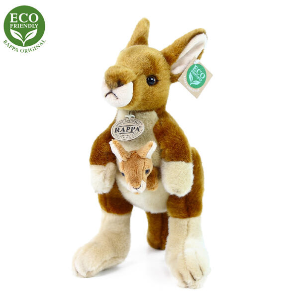 Rappa plyšový klokan s mládětem 27 cm ECO-FRIENDLY