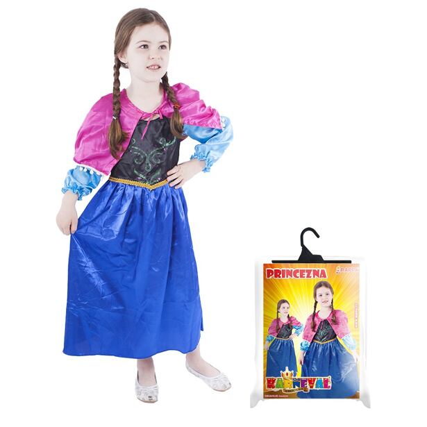 Rappa Detský kostým princezná zimné kráľovstvo - Anna (S)