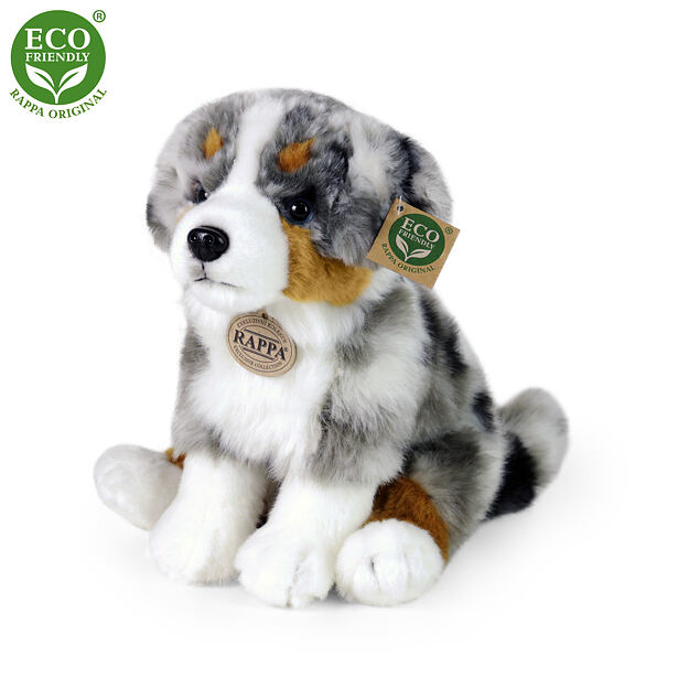 Rappa Plyšový austrálsky ovčiak sediaci 30 cm ECO-FRIENDLY