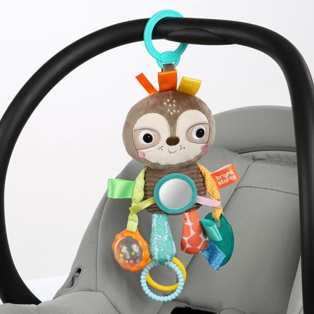 BRIGHT STARTS Hračka na C krúžku Playful Pals leňoch 0 m+