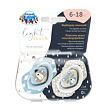 CANPOL BABIES B - Set symetrických silikonových dudlíků 6-18m BONJOUR PARIS modrý 