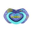 CANPOL BABIES B - Set symetrických silikónových cumlíkov 6-18m NEON LOVE modrý