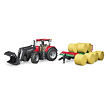 Bruder Traktor CASE Optum + vozidlo na balíky