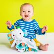 Bright Starts Dečka mazlící s hlavou Cuddle'n Tags slon 0m+