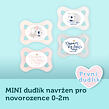 CANPOL BABIES Set symetrických silikónových MINI cumlíkov 0-2m SLEEPY KOALA ružový