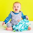 BRIGHT STARTS Mazlící dečka na C kroužku Little Taggies palmy 0 m+