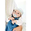 CANPOL BABIES B - Set symetrických silikonových dudlíků 6-18m BONJOUR PARIS modrý 