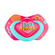 CANPOL BABIES A - Set symetrických silikónových cumlíkov 0-6m NEON LOVE ružový
