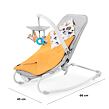 KINDERKRAFT Hojdačka vibrujúca s melódiou Felio Stone Grey 0 m+, do 18 kg