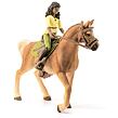 Schleich Čiernovláska Sarah s pohyblivými kĺbmi na koni