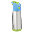 B.box Termoska na pití s brčkem 500 ml - modrá/zelená
