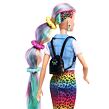 MATTEL Barbie Leopardí panenka s duhovými vlasy a doplňky