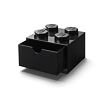 LEGO stolný box 4 so zásuvkou - čierna