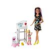 Mattel Barbie Chůva herní set s umyvadlem