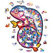 Puzzler DREVENÉ FAREBNÉ PUZZLE - Hypnotický chameleón
