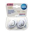 CANPOL BABIES B - Set symetrických silikónových cumlíkov 6-18m ROYAL BABY modrý