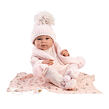 Llorens 84338 NEW BORN DIEVČATKO - realistická bábika bábätko s celovinylovým telom - 43 cm