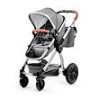 KINDERKRAFT Kočík kombinovaný Veo grey 3v1 Kinderkraft
